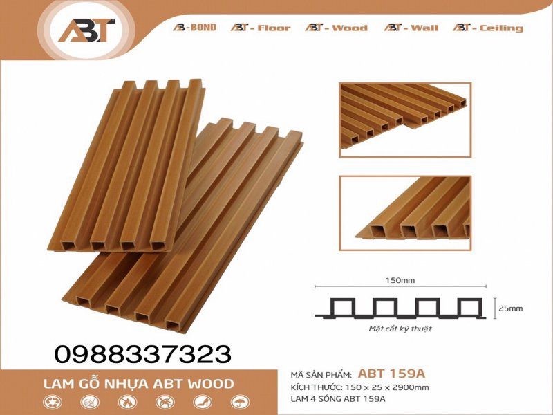 Lam gỗ nhựa ABT wood 159A