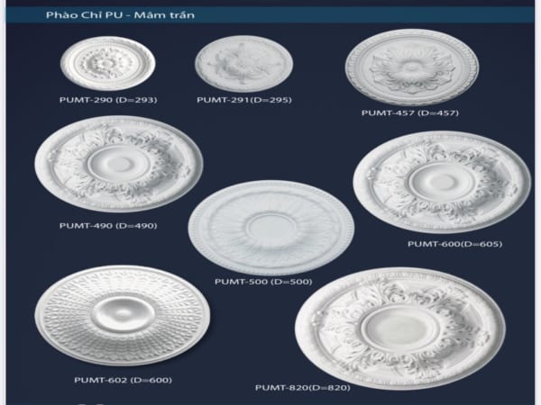 Phào Chỉ PU-Mâm Trần Tại Hải Dương